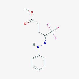 molecular formula C12H13F3N2O2 B13938777 Methyl 5,5,5-trifluoro-4-(phenylhydrazinylidene)pentanoate 