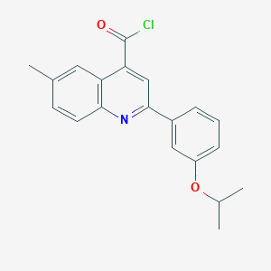 molecular formula C20H18ClNO2 B1393878 2-(3-Isopropoxyphenyl)-6-methylquinoline-4-carbonyl chloride CAS No. 1160253-93-9