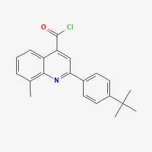 molecular formula C21H20ClNO B1393880 2-(4-Tert-butylphenyl)-8-methylquinoline-4-carbonyl chloride CAS No. 1160254-27-2