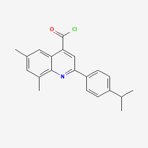 molecular formula C21H20ClNO B1393883 2-(4-Isopropylphenyl)-6,8-dimethylquinoline-4-carbonyl chloride CAS No. 1160262-70-3