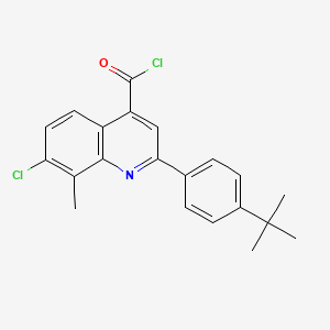 2-(4-Tert-butylphenyl)-7-chloro-8-methylquinoline-4-carbonyl chloride