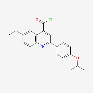 molecular formula C21H20ClNO2 B1393887 6-Ethyl-2-(4-isopropoxyphenyl)quinoline-4-carbonyl chloride CAS No. 1160261-06-2