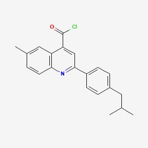 2-(4-Isobutylphenyl)-6-methylquinoline-4-carbonyl chloride
