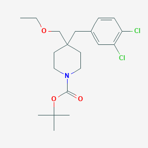 molecular formula C20H29Cl2NO3 B13938933 Tert-butyl 4-(3,4-dichlorobenzyl)-4-(ethoxymethyl)piperidine-1-carboxylate 