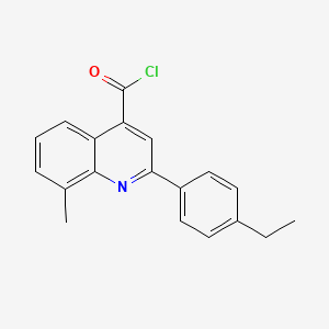 molecular formula C19H16ClNO B1393903 2-(4-Ethylphenyl)-8-methylquinoline-4-carbonyl chloride CAS No. 1160254-21-6