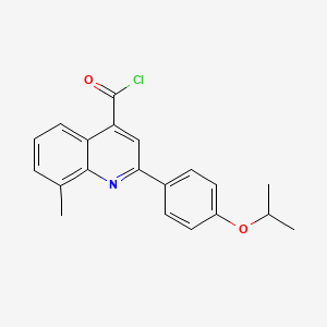 molecular formula C20H18ClNO2 B1393904 2-(4-异丙氧基苯基)-8-甲基喹啉-4-甲酰氯 CAS No. 1160254-57-8