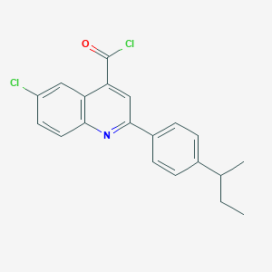 molecular formula C20H17Cl2NO B1393906 2-(4-Sec-butylphenyl)-6-chloroquinoline-4-carbonyl chloride CAS No. 1160263-23-9