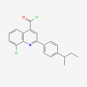 molecular formula C20H17Cl2NO B1393907 2-(4-Sec-butylphenyl)-8-chloroquinoline-4-carbonyl chloride CAS No. 1160256-20-1