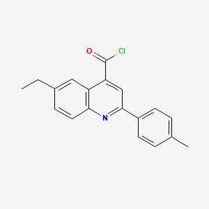 molecular formula C19H16ClNO B1393910 6-Ethyl-2-(4-methylphenyl)quinoline-4-carbonyl chloride CAS No. 1160260-89-8