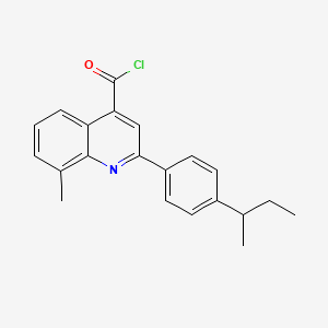 molecular formula C21H20ClNO B1393912 2-(4-Sec-butylphenyl)-8-methylquinoline-4-carbonyl chloride CAS No. 1160254-29-4