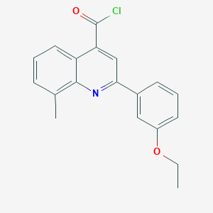 molecular formula C19H16ClNO2 B1393913 2-(3-乙氧基苯基)-8-甲基喹啉-4-酰氯 CAS No. 1160254-51-2