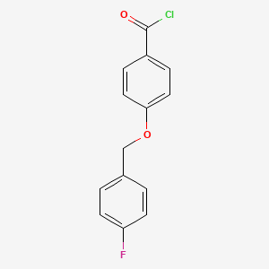 molecular formula C14H10ClFO2 B1393914 4-[(4-Fluorobenzyl)oxy]benzoyl chloride CAS No. 1160249-58-0