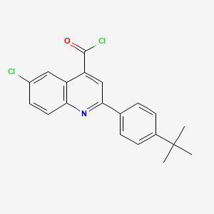 molecular formula C20H17Cl2NO B1393915 2-(4-Tert-butylphenyl)-6-chloroquinoline-4-carbonyl chloride CAS No. 1160263-21-7