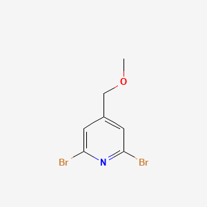 molecular formula C7H7Br2NO B13939152 2,6-Dibromo-4-(methoxymethyl)pyridine 