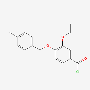 molecular formula C17H17ClO3 B1393916 3-乙氧基-4-[(4-甲基苄基)氧基]苯甲酰氯 CAS No. 1160250-78-1
