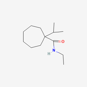 molecular formula C13H25NO B13939176 N-Ethyl-1-isopropylcycloheptanecarboxamide CAS No. 56471-38-6