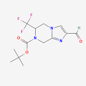 molecular formula C13H16F3N3O3 B13939179 tert-Butyl 2-formyl-6-(trifluoromethyl)-5,6-dihydroimidazo[1,2-a]pyrazine-7(8H)-carboxylate 