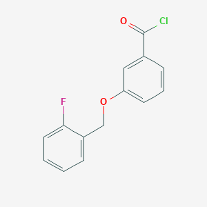 B1393919 3-[(2-Fluorobenzyl)oxy]benzoyl chloride CAS No. 1160259-94-8