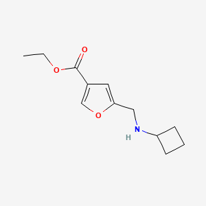 molecular formula C12H17NO3 B13939193 Ethyl 5-[(cyclobutylamino)methyl]furan-3-carboxylate 
