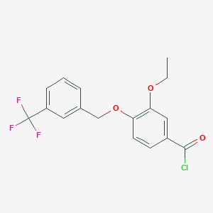 3-Ethoxy-4-{[3-(trifluoromethyl)benzyl]oxy}benzoyl chloride