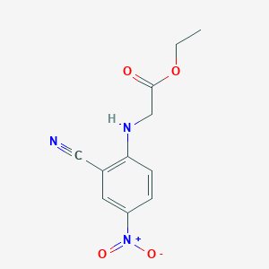molecular formula C11H11N3O4 B1393922 ethyl N-(2-cyano-4-nitrophenyl)glycinate CAS No. 1158272-89-9