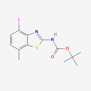 molecular formula C13H15IN2O2S B13939233 tert-Butyl (4-iodo-7-methylbenzo[d]thiazol-2-yl)carbamate 