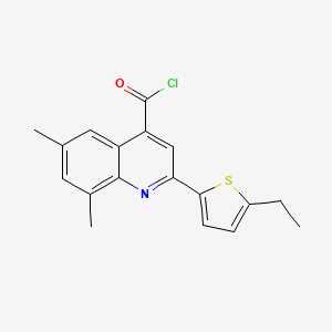 molecular formula C18H16ClNOS B1393924 2-(5-Ethyl-2-thienyl)-6,8-dimethylquinoline-4-carbonyl chloride CAS No. 1160254-83-0