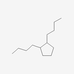molecular formula C13H26 B13939248 1,2-Dibutylcyclopentane CAS No. 62199-52-4