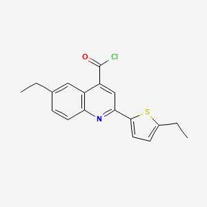 molecular formula C18H16ClNOS B1393926 6-Ethyl-2-(5-ethyl-2-thienyl)quinoline-4-carbonyl chloride CAS No. 1160257-18-0