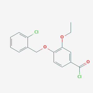 molecular formula C16H14Cl2O3 B1393931 4-[(2-氯苄基)氧基]-3-乙氧基苯甲酰氯 CAS No. 1160260-38-7