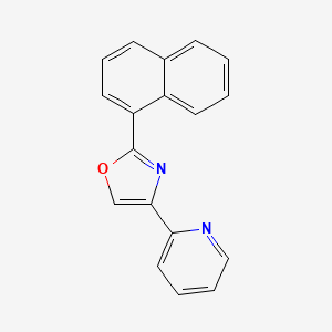 molecular formula C18H12N2O B13939369 Pyridine, 2-[2-(1-naphthalenyl)-4-oxazolyl]- CAS No. 502422-32-4