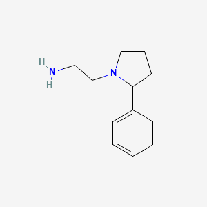 molecular formula C12H18N2 B13939384 2-(2-Phenylpyrrolidin-1-YL)ethanamine CAS No. 61695-05-4