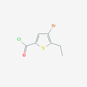 molecular formula C7H6BrClOS B1393939 4-Bromo-5-ethylthiophene-2-carbonyl chloride CAS No. 1160249-05-7