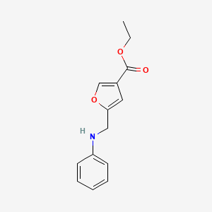 molecular formula C14H15NO3 B13939404 Ethyl 5-[(phenylamino)methyl]furan-3-carboxylate 