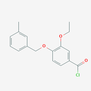 3-Ethoxy-4-[(3-methylbenzyl)oxy]benzoyl chloride