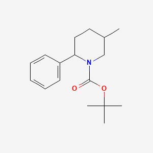 molecular formula C17H25NO2 B13939412 tert-Butyl 5-methyl-2-phenylpiperidine-1-carboxylate 