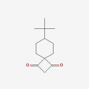 molecular formula C13H20O2 B13939418 Spiro[3.5]nonane-1,3-dione, 7-(1,1-dimethylethyl)- 