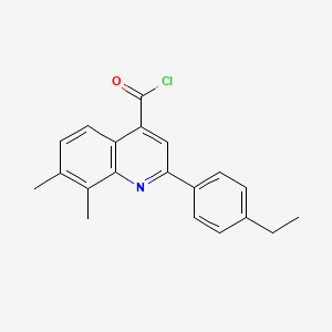 molecular formula C20H18ClNO B1393950 2-(4-乙基苯基)-7,8-二甲基喹啉-4-羰基氯 CAS No. 1160261-28-8