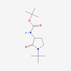 molecular formula C13H24N2O3 B13939501 Tert-butyl (1-(tert-butyl)-2-oxopyrrolidin-3-yl)carbamate 
