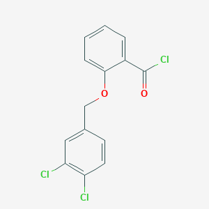 molecular formula C14H9Cl3O2 B1393951 2-[(3,4-Dichlorobenzyl)oxy]benzoyl chloride CAS No. 1160251-25-1