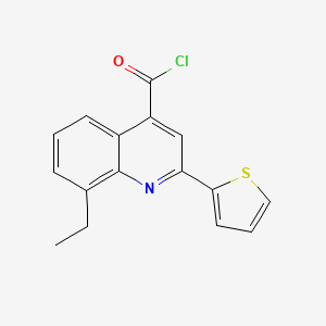 molecular formula C16H12ClNOS B1393952 8-乙基-2-(2-噻吩基)喹啉-4-甲酰氯 CAS No. 1160261-11-9