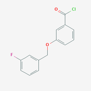 molecular formula C14H10ClFO2 B1393954 3-[(3-Fluorobenzyl)oxy]benzoyl chloride CAS No. 1160259-96-0