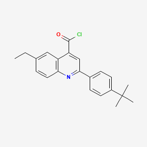 molecular formula C22H22ClNO B1393955 2-(4-Tert-butylphenyl)-6-ethylquinoline-4-carbonyl chloride CAS No. 1160260-95-6