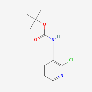 molecular formula C13H19ClN2O2 B13939567 Tert-butyl (2-(2-chloropyridin-3-YL)propan-2-YL)carbamate 