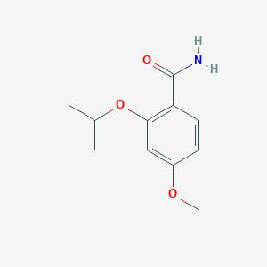 molecular formula C11H15NO3 B13939570 2-Isopropoxy-4-methoxybenzamide 