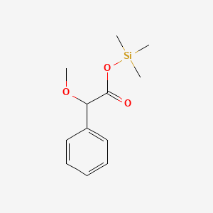 molecular formula C12H18O3Si B13939586 Trimethylsilyl methoxy(phenyl)acetate CAS No. 55557-19-2