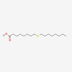 molecular formula C16H32O2S B13939595 Octanoic acid, 8-(octylthio)- CAS No. 56909-05-8