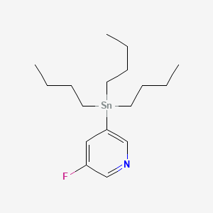 molecular formula C17H30FNSn B1393960 3-Fluoro-5-(tributylstannyl)pyridine CAS No. 871942-19-7