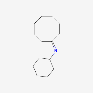 molecular formula C14H25N B13939611 N-Cyclooctylidenecyclohexanamine CAS No. 54699-42-2