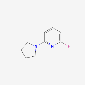 molecular formula C9H11FN2 B1393962 2-Fluoro-6-(pyrrolidin-1-yl)pyridine CAS No. 1000981-50-9